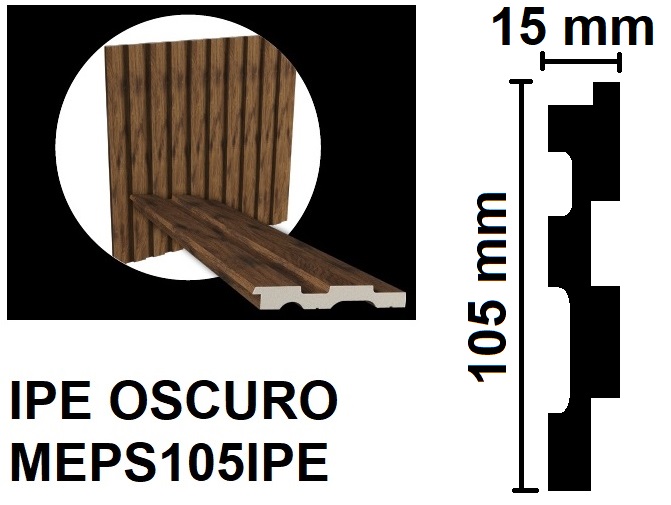 MULTILINEA 105 - 105X15X2800 MM - IPE OSCURO