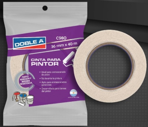 CINTA PAPEL PARA PINTOR "AA" 36MM X 40MTS C980