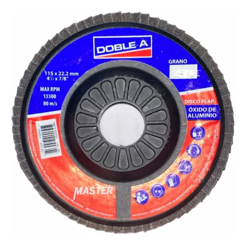 DISCO FLAP OXIDO ALUMINIO PLASTICO "AA"  # 60 4,5"(115MM)